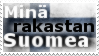 Mina rakastan Suomea - stamp by V1KA