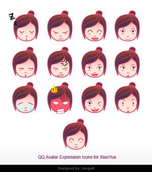 Cute avatar expression icons