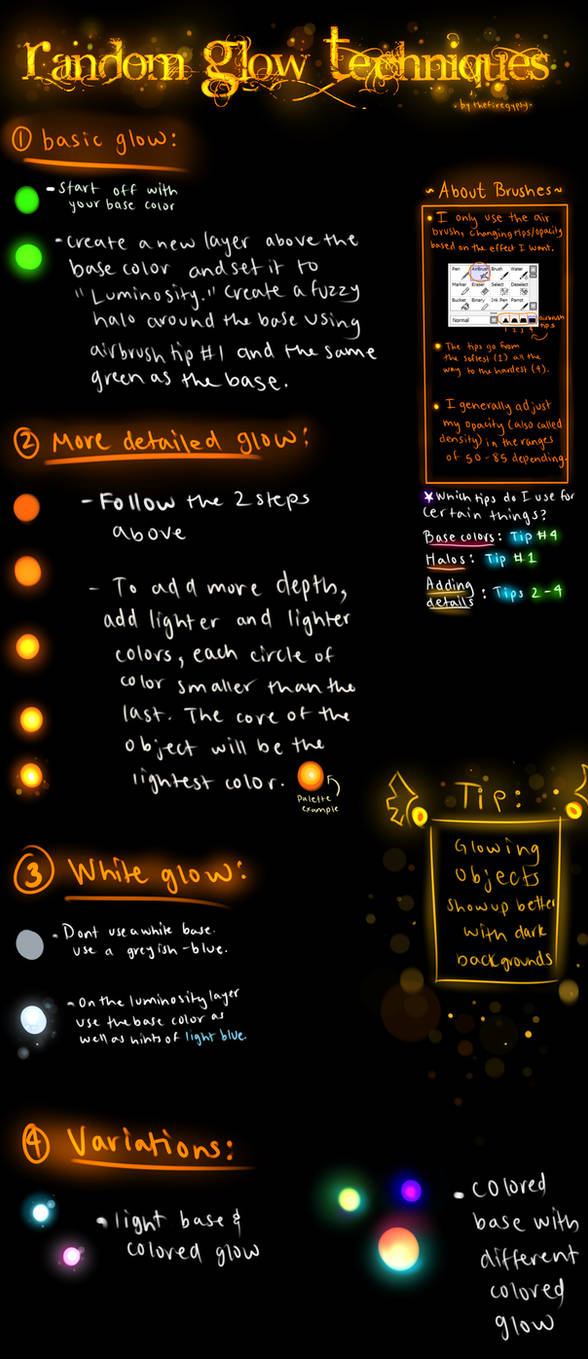 Random Glow Techniques Tutorial by TheFireGypsy on DeviantArt