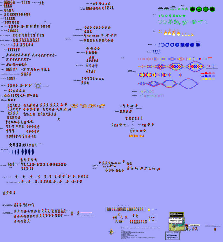 Full Ness Sprite Sheet by NarutoNU on DeviantArt
