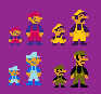 The four plumbers from Plumber's Academy SMB1 NES
