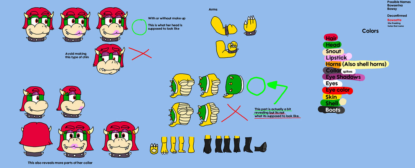 My Female Bowser Reference Sheet by XPGlitz236 on DeviantArt