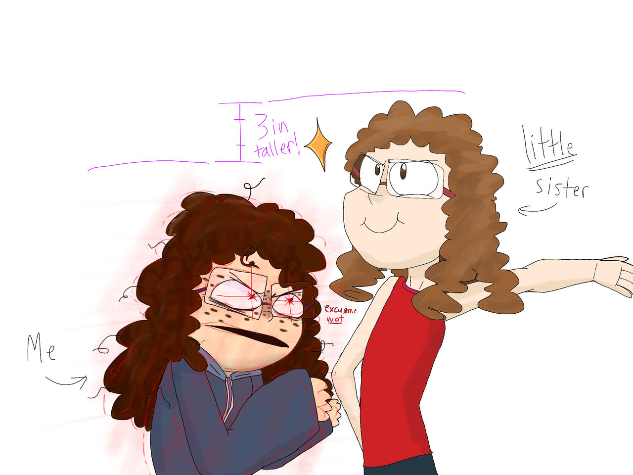 My LITTLE sister is taller than I am! by DeadEnderz13 on DeviantArt