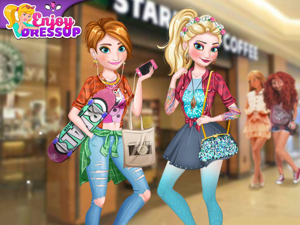 Anna, Elsa, Rapunzel and Merida by Nessirea on DeviantArt