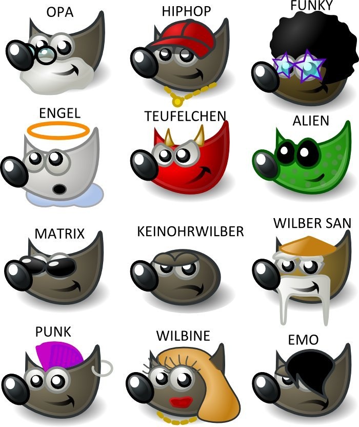 Glibber Character Gimp Wilber character 1 by Chrisdesign on DeviantArt