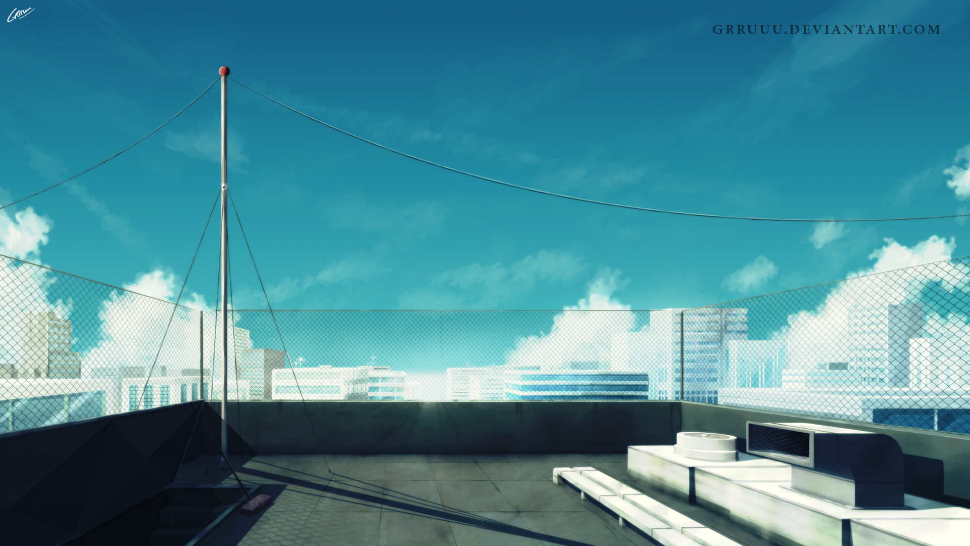 Anime Style Background - City by Grruuu on DeviantArt