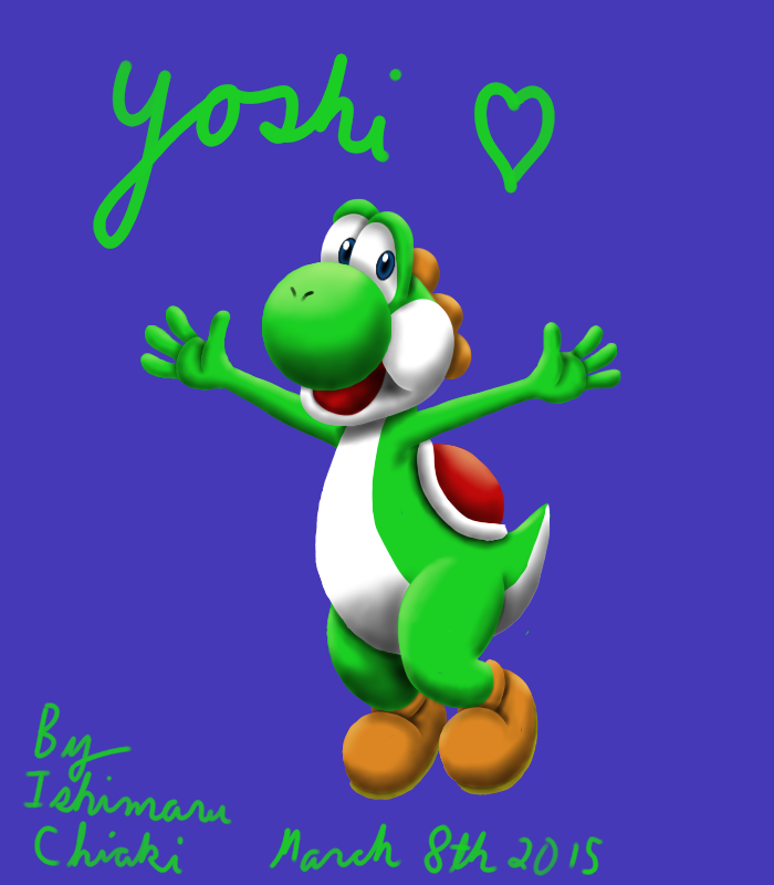 Yoshi painted from scratch on tablet