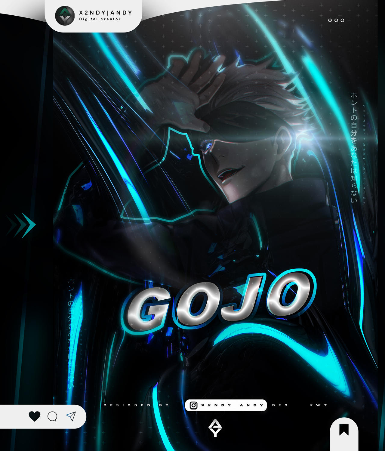 C4D GFX GOJO Design Made By ANDY X2NDY P1 (1) by x2ndy on DeviantArt