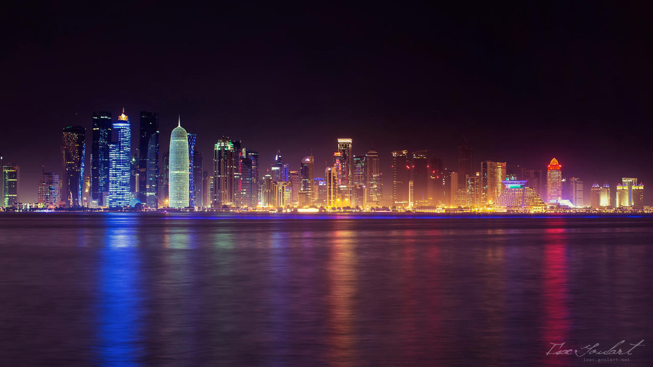 Doha, Qatar Skyline by IsacGoulart