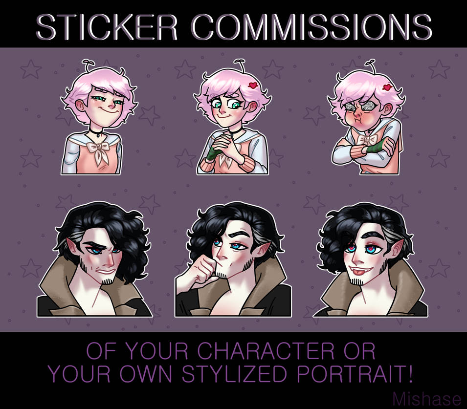 Sticker Commissions Sticker commissions open! by Mishase on DeviantArt