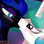 Princest - Nightmare Moon and Celestia Kissing