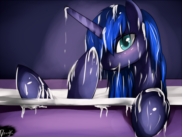 Luna's royal milk bath