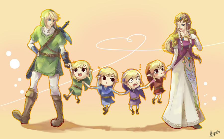 Their link link. Линк Зельда. Линк и Зельда семья. Link x Zelda. Семья линка Зельда.