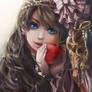 Girl with apple