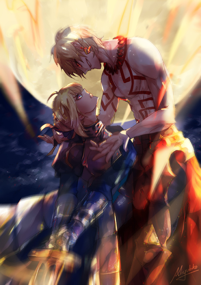 Fate - Saber + Gilgamesh