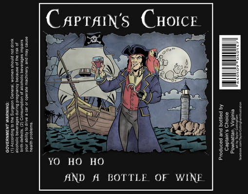 Pirate Wine Bottle