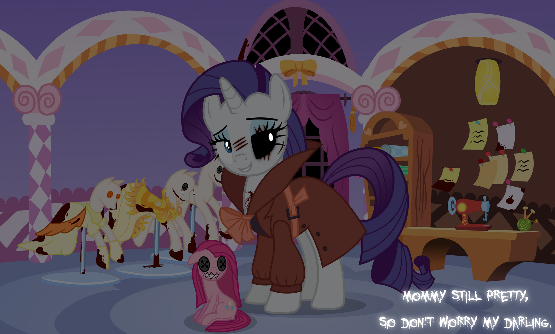 MLP Creepypasta Poster Lil Miss Rarity by Twilirity on DeviantArt