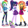 MLP: EQG Vector - Mane 7 and Spike (Posing) #1