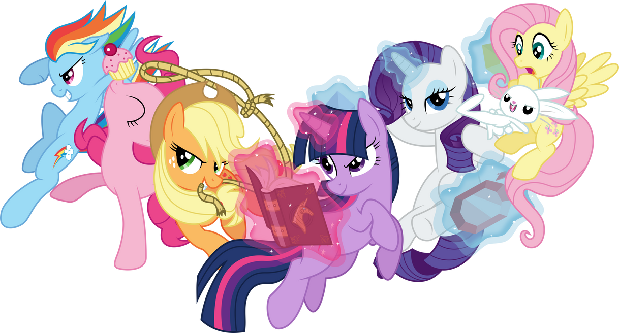 MLP: Fighting is Magic - Mane 6 (Vector) by Twilirity on DeviantArt