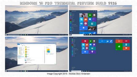 Windows 10 Pro Technical Preview Build 9926 (2015)