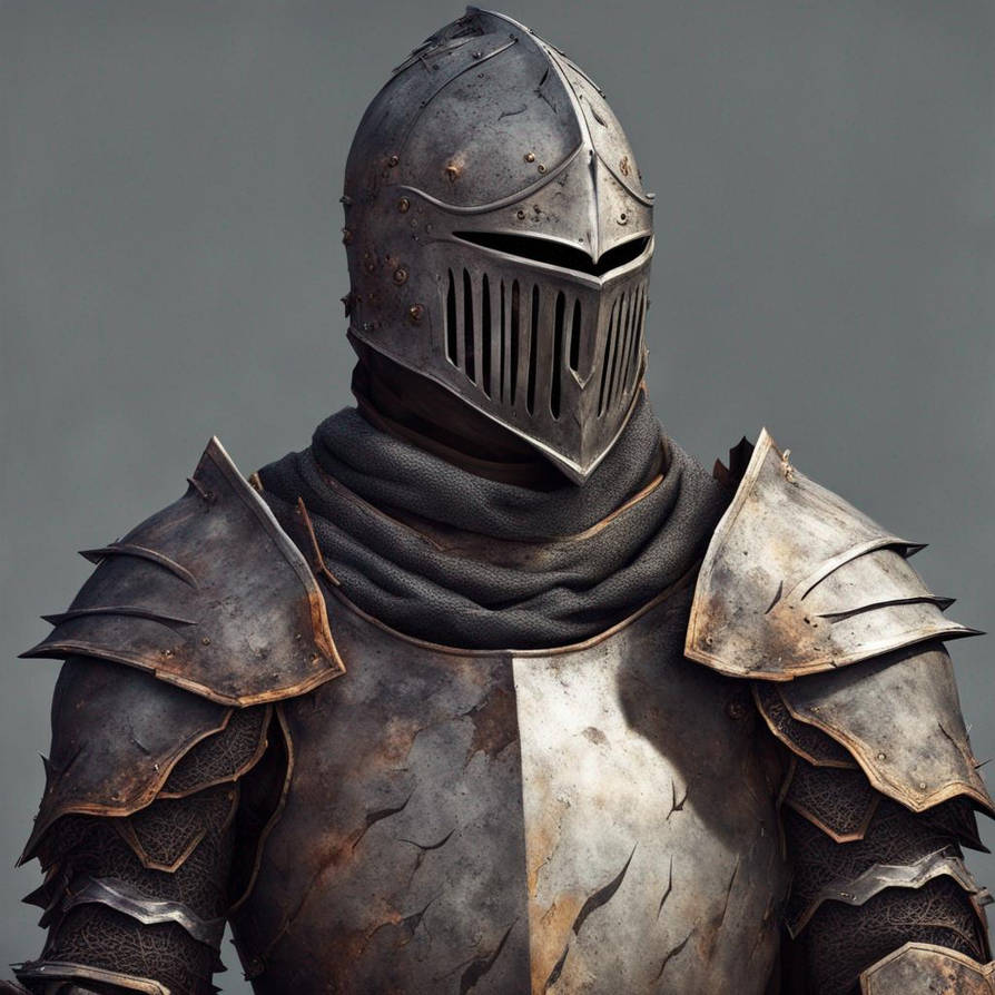 A knight in damaged and dented armor by nickduffy525 on DeviantArt