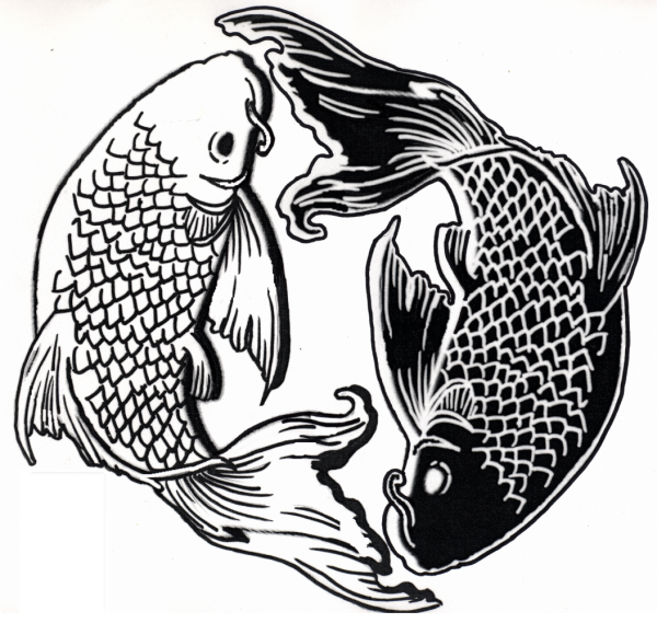 Tattoo Flash-InYo Koi