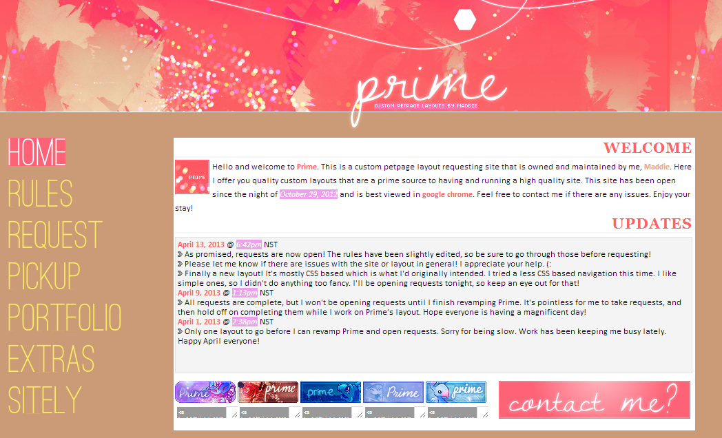 New layout for Prime