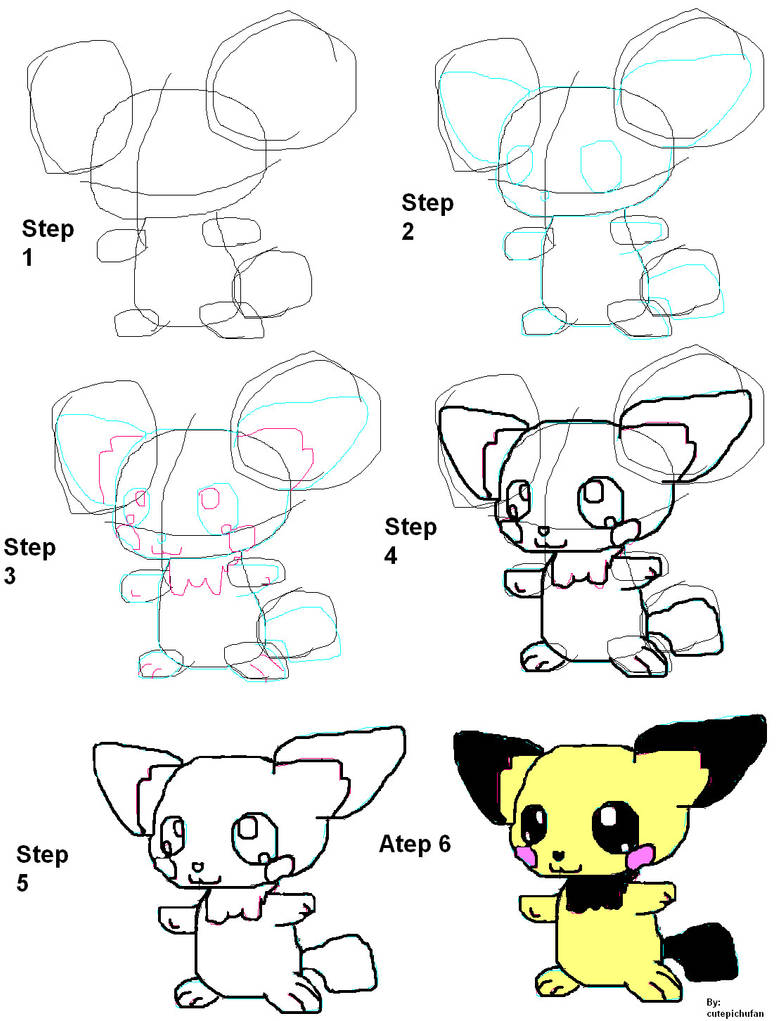 How to Draw Pichu by Sutata on DeviantArt