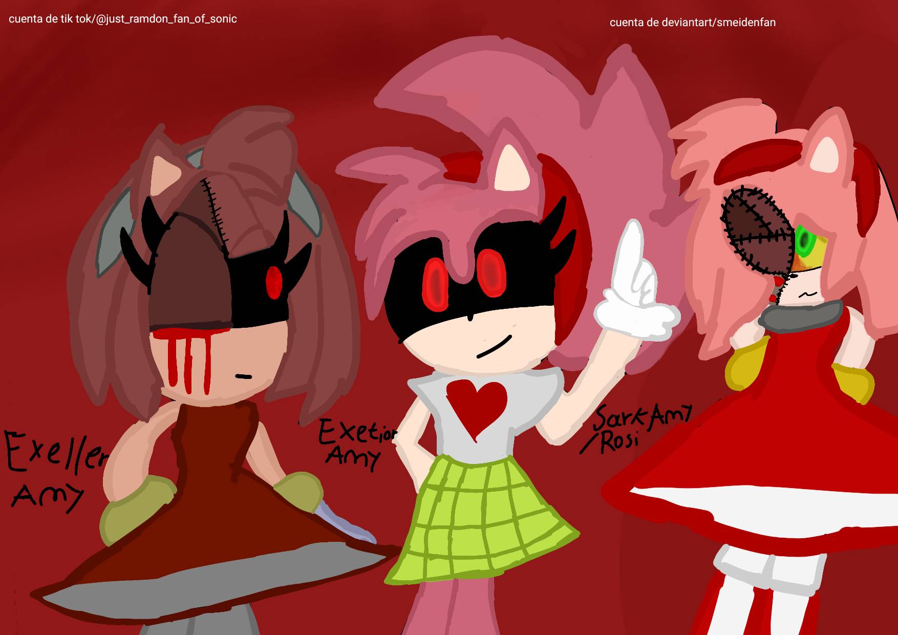 Amy and Sonic.exe by WolfKIce on DeviantArt