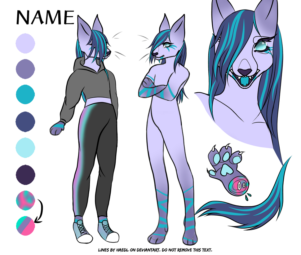 Anthro Model Reference F2U ANTHRO REFERENCE SHEET by HAEDl on DeviantArt