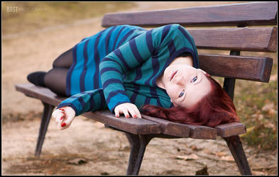 Girl in bench