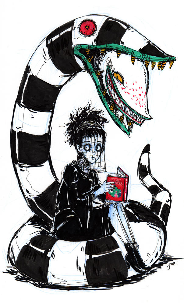 Lydia Deetz and Worm by Jumpix