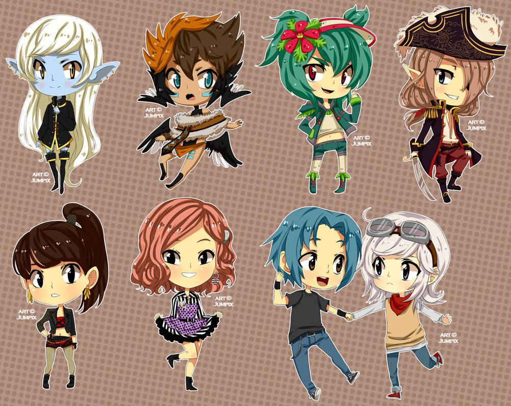 Chibi Commissions - 01 by Jumpix on DeviantArt
