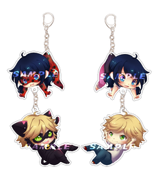 Ladybug and Chat Noir KEYCHAINS