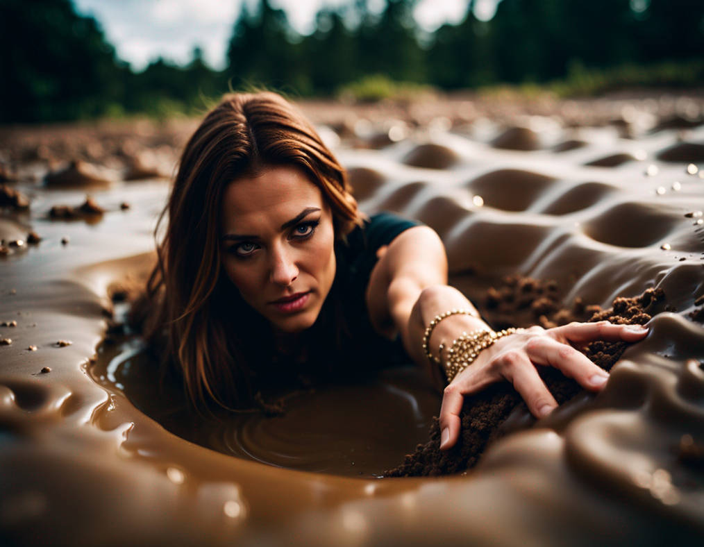 Fast Quicksand Pretty Female Stuck In Quicksand Reaching For Help by Mudmaiden on ...