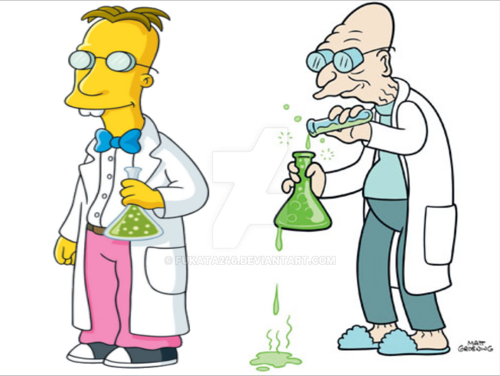 Profeeor Frink Professor Frink vs Professor Farnsworth by fukata246 on DeviantArt