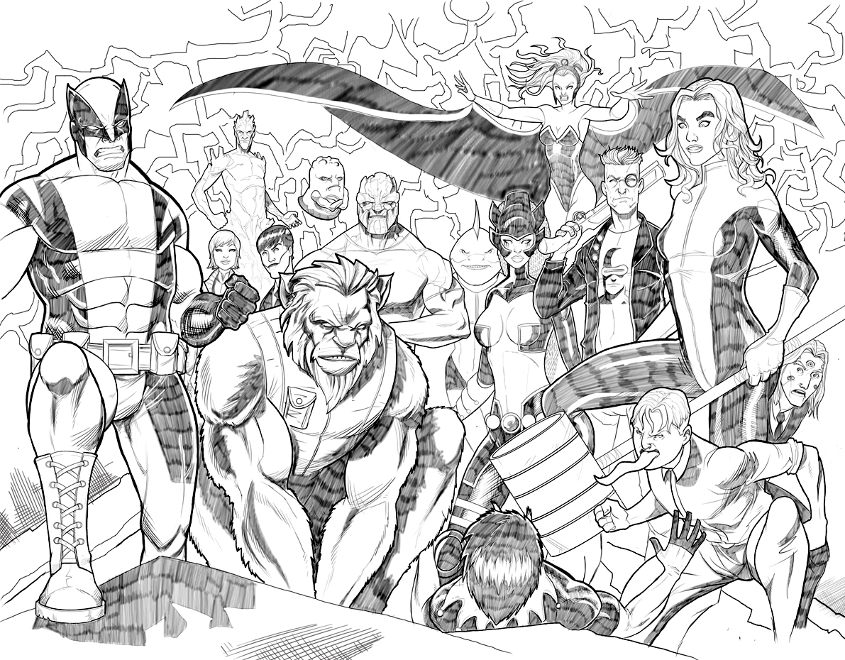 Marvel Double page splash