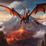 DreamUp Creation- Dragon Volcano 1