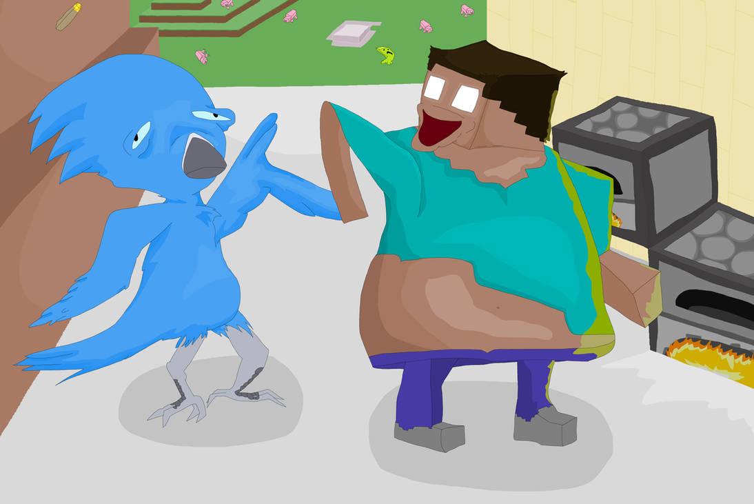 pix Fat Herobrine Png fat herobrine and parrot commission