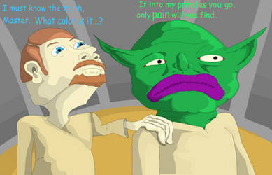 Obi Wan Kenobi want to know what color is Yoda's by Sikojensika