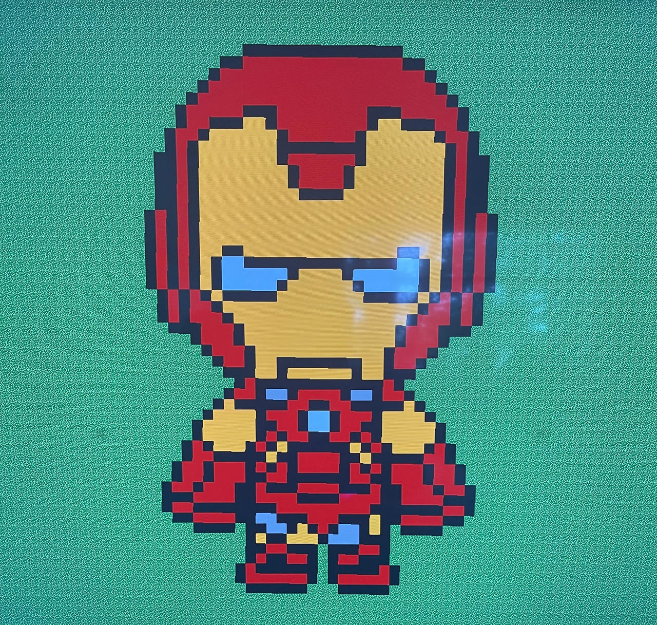 Marvel Avengers Inspired Perler Bead IRON MAN Pixel Art Ornament