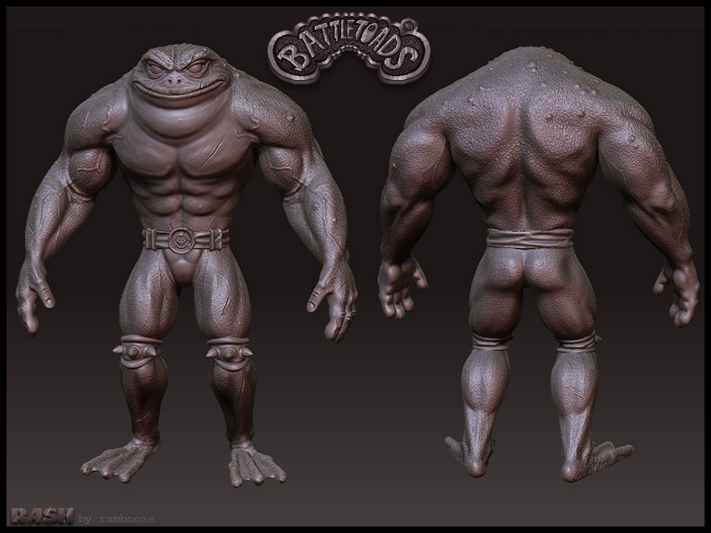 Rash from Battletoads sculpt