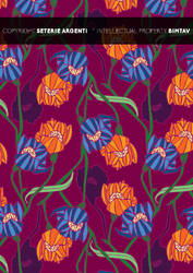 Liberty style flower pattern 01