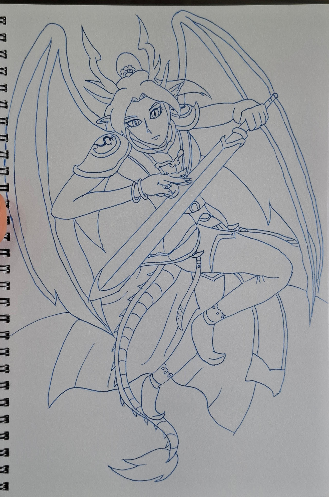 Yinglong has a Sword and flying on the Universe.