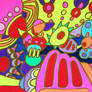 597. Rainbow soft abstract shapes:live session
