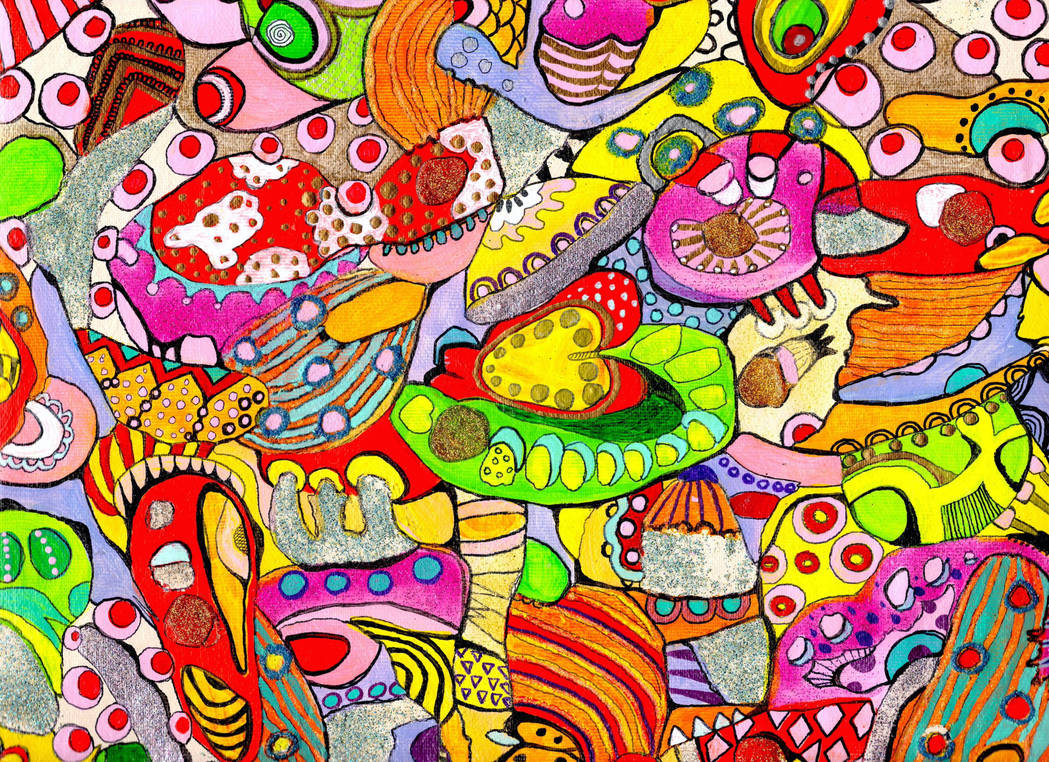 613. Subconscious psychedelic colorful abstract by VeeraZukovaART on ...