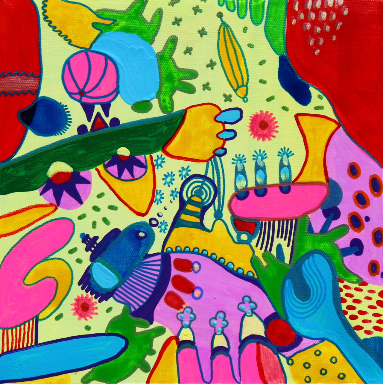 743. Entre Leau Et Le Ciel. Acrylic On Canvas. 19,