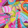 746. Abstract Colorful Composition. 25*25*2cm,