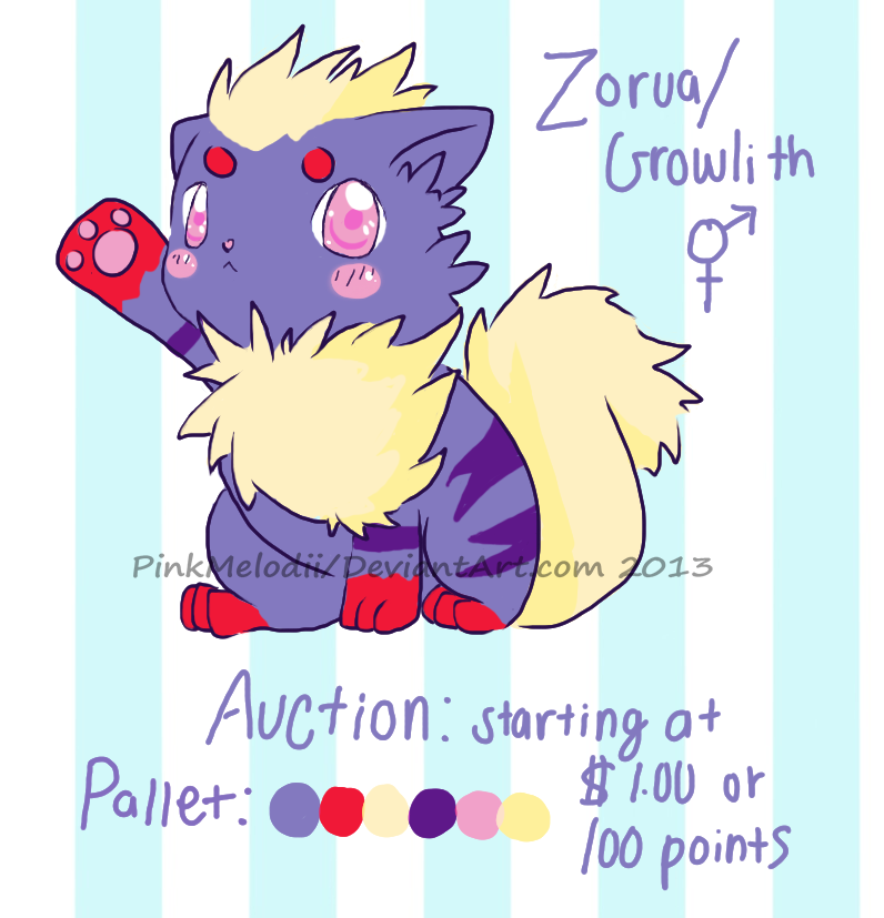 Zorua/Growlith Auction Closed