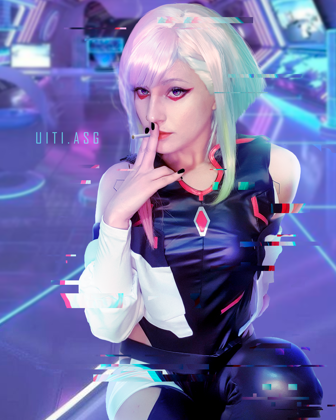 Cosplaying Lucy from Cyberpunk Edgerunners!